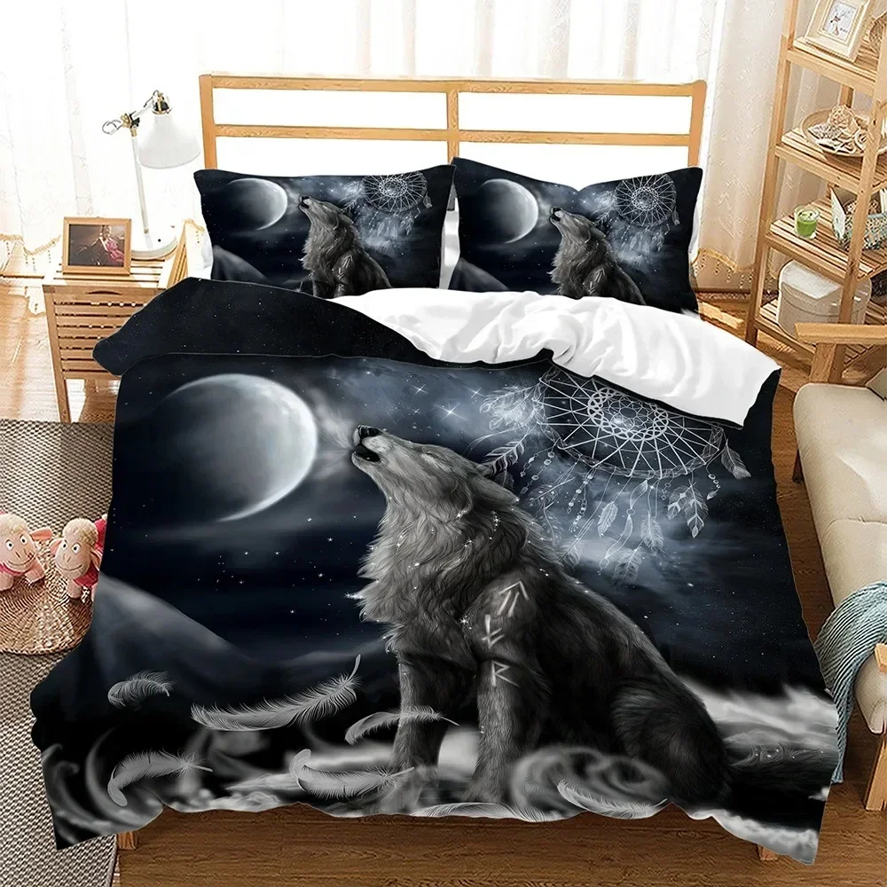 Wolf Moon Bedding Set Animal 3D Polyester Pillowcases Quilt Cover Home Decor Gift Twin King Queen Duvet Cover Set
Wolf Moon Bedding Set Animal 3D Polyester Pillowcases Quilt Cover Home Decor Gift Twin King Queen Duvet Cover Set