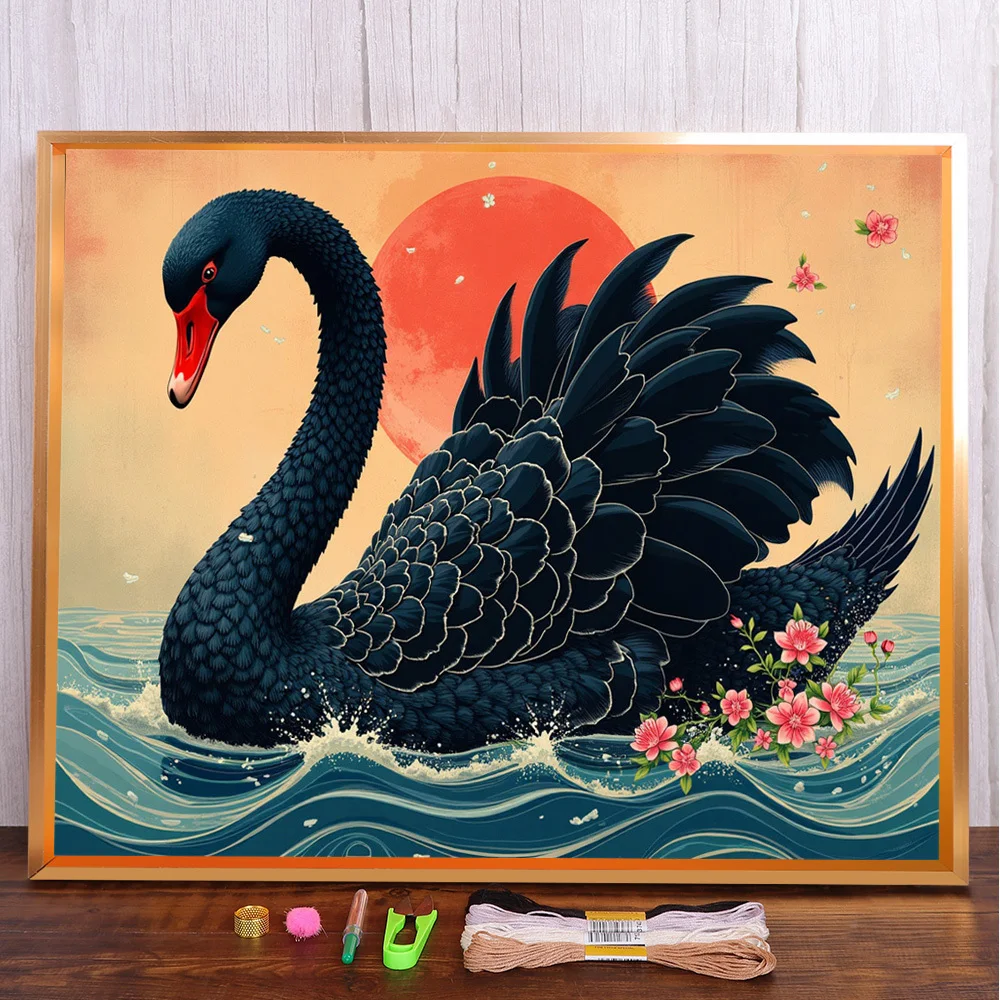 Black Swan Printed Canvas Cross Stitch DIY Embroidery Patterns Handmade Hobby Handicraft Knitting For Adults Home Decor Package
Black Swan Printed Canvas Cross Stitch DIY Embroidery Patterns Handmade Hobby Handicraft Knitting For Adults Home Decor Package
