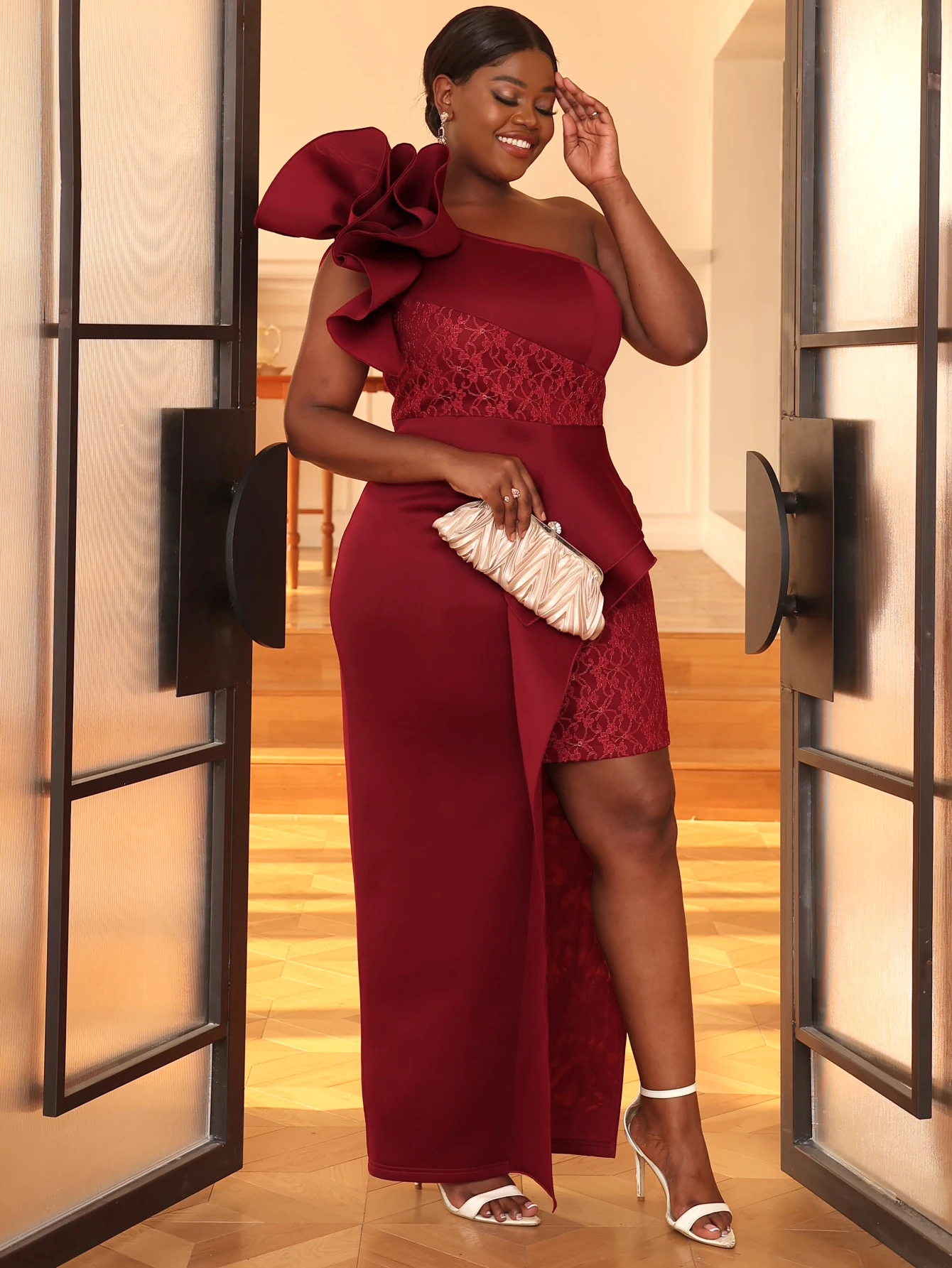 AOMEI Women Party Dress Maxi Long One Shoulder Ruffles Patchwork Lace African Elegant Wedding Guest Birthday Celebrate Gown Robe
AOMEI Women Party Dress Maxi Long One Shoulder Ruffles Patchwork Lace African Elegant Wedding Guest Birthday Celebrate Gown Robe