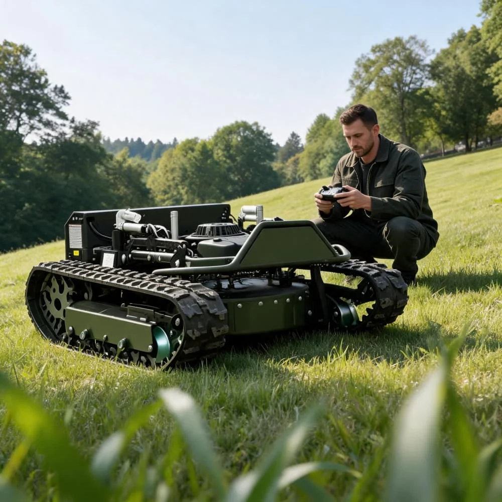 CE Certified Customization Mower 800mm Cutting Width Tracked Lawn Trimmer Remote Control Multi-use CE EPA Certified Landscape
CE Certified Customization Mower 800mm Cutting Width Tracked Lawn Trimmer Remote Control Multi-use CE EPA Certified Landscape