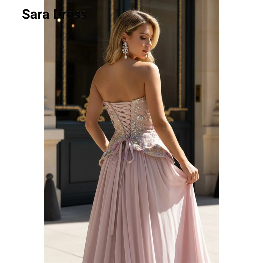 Sara Custom Pink A Line Flower Sweetheart Elegant Evening Dresses for Woman Luxury Women's Elegant Party Dress 2026 Woman Prom
Sara Custom Pink A Line Flower Sweetheart Elegant Evening Dresses for Woman Luxury Women's Elegant Party Dress 2026 Woman Prom