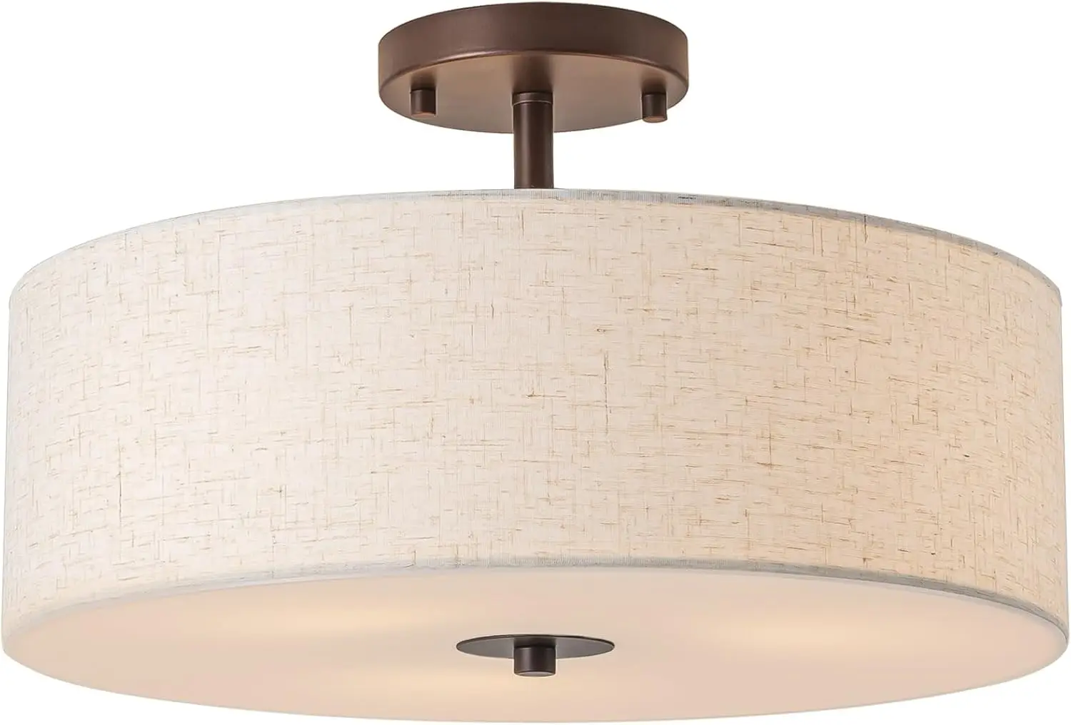 16" Drum Semi Flush Mount Ceiling Light, Oil Rubbed Bronze, Modern Fixture for Bedroom Living Room
16" Drum Semi Flush Mount Ceiling Light, Oil Rubbed Bronze, Modern Fixture for Bedroom Living Room