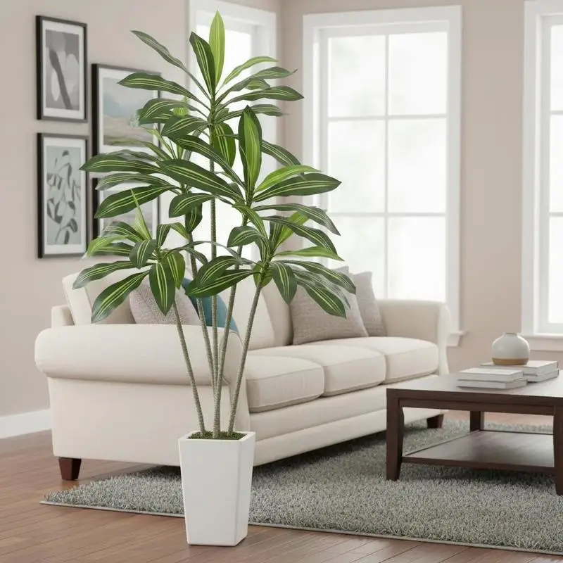 Faux Dragon Tree 6ft For Living Room Office Balcony, Tropical Silk Foliage White High Pot Real Touch Realistic Decoration Indoor Outdoor
Faux Dragon Tree 6ft For Living Room Office Balcony, Tropical Silk Foliage White High Pot Real Touch Realistic Decoration Indoor Outdoor