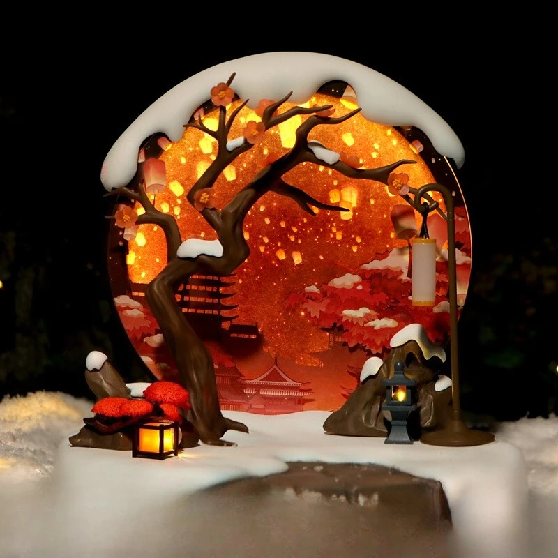 Qingcang Qingjing Mingdeng Yingkong Qiandui Snow New Year Scene Handmade Genuine Animation Peripheral Decoration Display Model
Qingcang Qingjing Mingdeng Yingkong Qiandui Snow New Year Scene Handmade Genuine Animation Peripheral Decoration Display Model