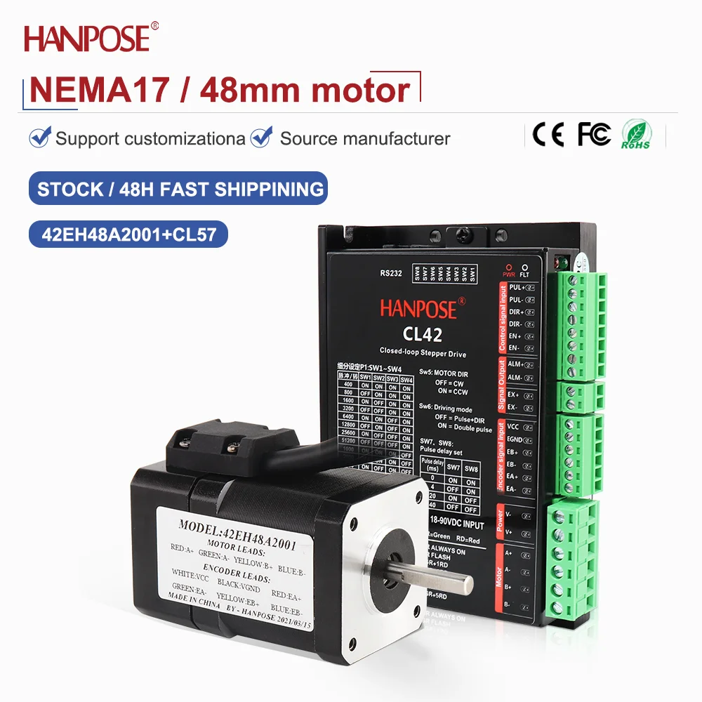 closed-loop stepper motor NEMA17 42EH48A2001+TB6600drive 2.5A 2.25V real-time coordinate reading, no step loss, stable operation
closed-loop stepper motor NEMA17 42EH48A2001+TB6600drive 2.5A 2.25V real-time coordinate reading, no step loss, stable operation
