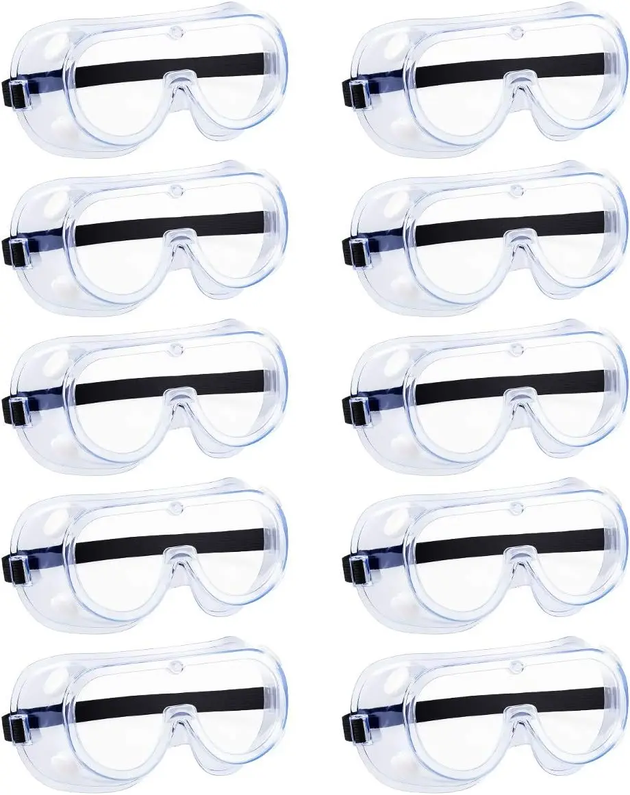 10 Pack Anti-fog Safety Goggles for Industrial and Home Use, Protective Eyewear
10 Pack Anti-fog Safety Goggles for Industrial and Home Use, Protective Eyewear