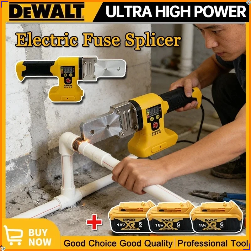 Dewalt Electric Pipe Welding Machine Cordless Fuser PPR PE Soldering Iron Plastic Tube PP Heating Hot Melt For Dewalt Battery
Dewalt Electric Pipe Welding Machine Cordless Fuser PPR PE Soldering Iron Plastic Tube PP Heating Hot Melt For Dewalt Battery