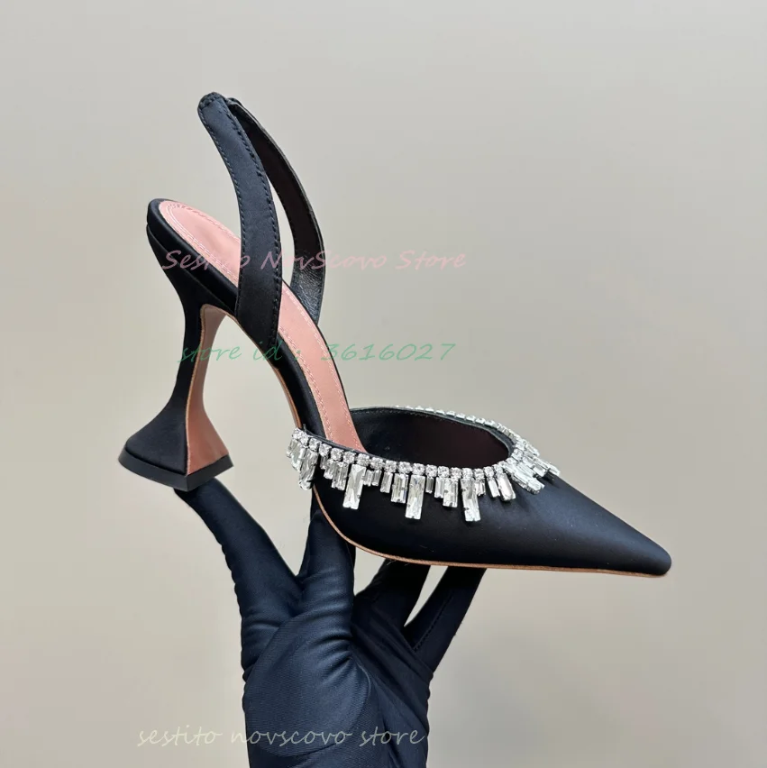 Wine Cup High Heels Satin Sandals Pointed Toe Rhinestone Decor Edges Sexy Women Back Strap Pumps Summer Dress Party Shoe Elegant
Wine Cup High Heels Satin Sandals Pointed Toe Rhinestone Decor Edges Sexy Women Back Strap Pumps Summer Dress Party Shoe Elegant
