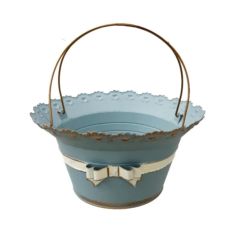 Japanese Vintage Old Iron Lace Edge Bowknot Flower Basket Flowerpot Garden Balcony Ornaments Grocery
Japanese Vintage Old Iron Lace Edge Bowknot Flower Basket Flowerpot Garden Balcony Ornaments Grocery