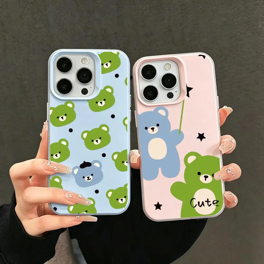 Blue green cartoon bear Phone Case Jelly like 2 in 1 dual-layer dopamine phone case, compatible with iPhone 17/16/15/14/13/12
Blue green cartoon bear Phone Case Jelly like 2 in 1 dual-layer dopamine phone case, compatible with iPhone 17/16/15/14/13/12