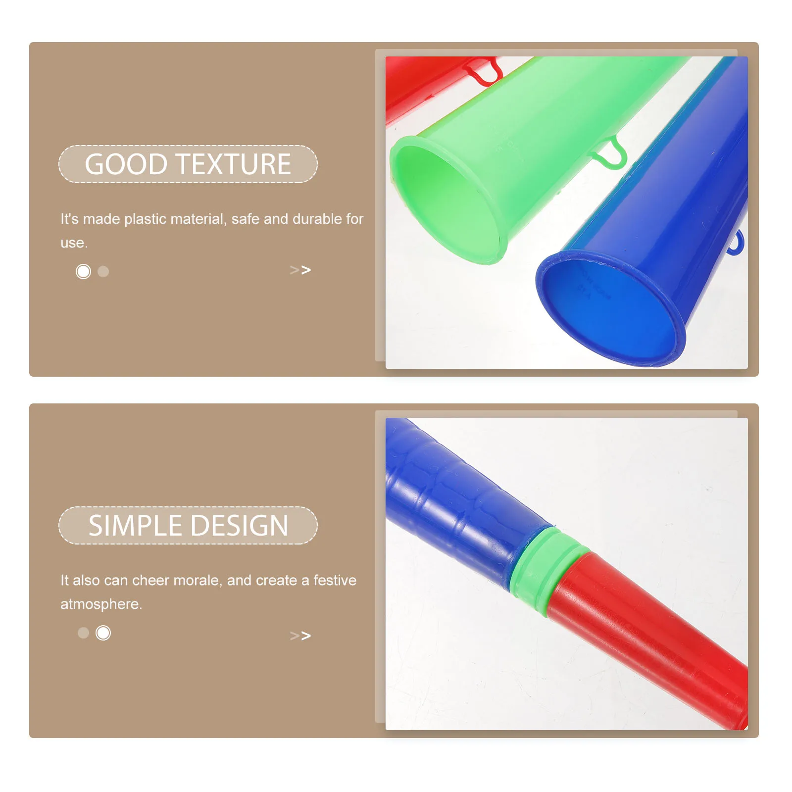 6pcs Plastic Horn Loud Cheer Toy Bright Color Trumpet for Sports Events Fans Party Gifts Noise Maker Megaphone Game Accessories
6pcs Plastic Horn Loud Cheer Toy Bright Color Trumpet for Sports Events Fans Party Gifts Noise Maker Megaphone Game Accessories