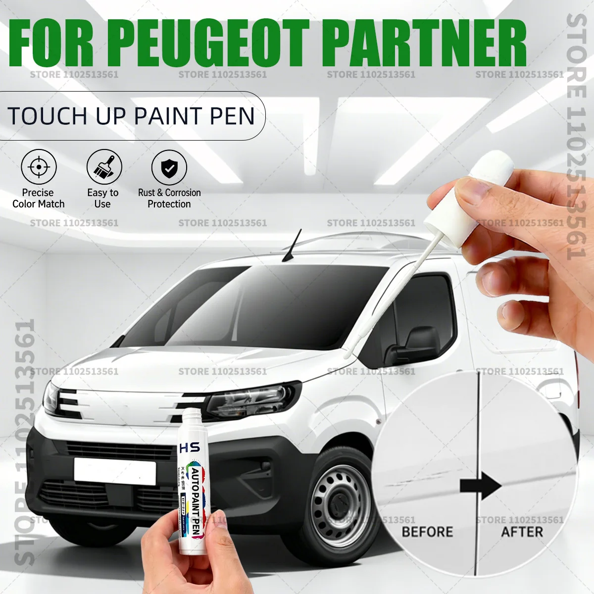 For Peugeot Partner Car Paint Repair Pen Restores Original Factory Paint Finish Cumulus Grey lce White Kyanos Blue Nera Black
For Peugeot Partner Car Paint Repair Pen Restores Original Factory Paint Finish Cumulus Grey lce White Kyanos Blue Nera Black