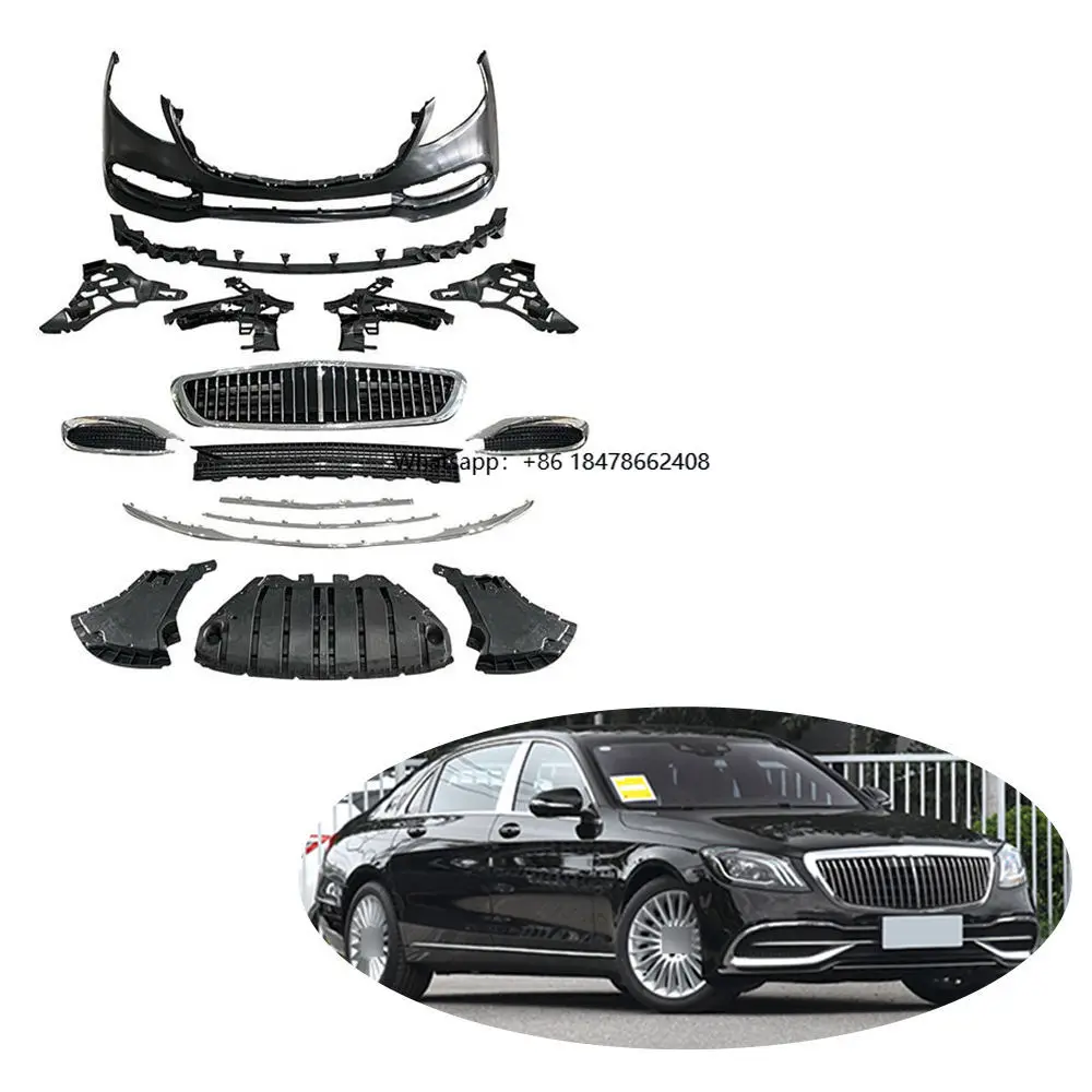 Car Front Bumper Kit Long Plate S W222 Upgrade Body Kit with Central Grille for S Class W222 2014-2017
Car Front Bumper Kit Long Plate S W222 Upgrade Body Kit with Central Grille for S Class W222 2014-2017