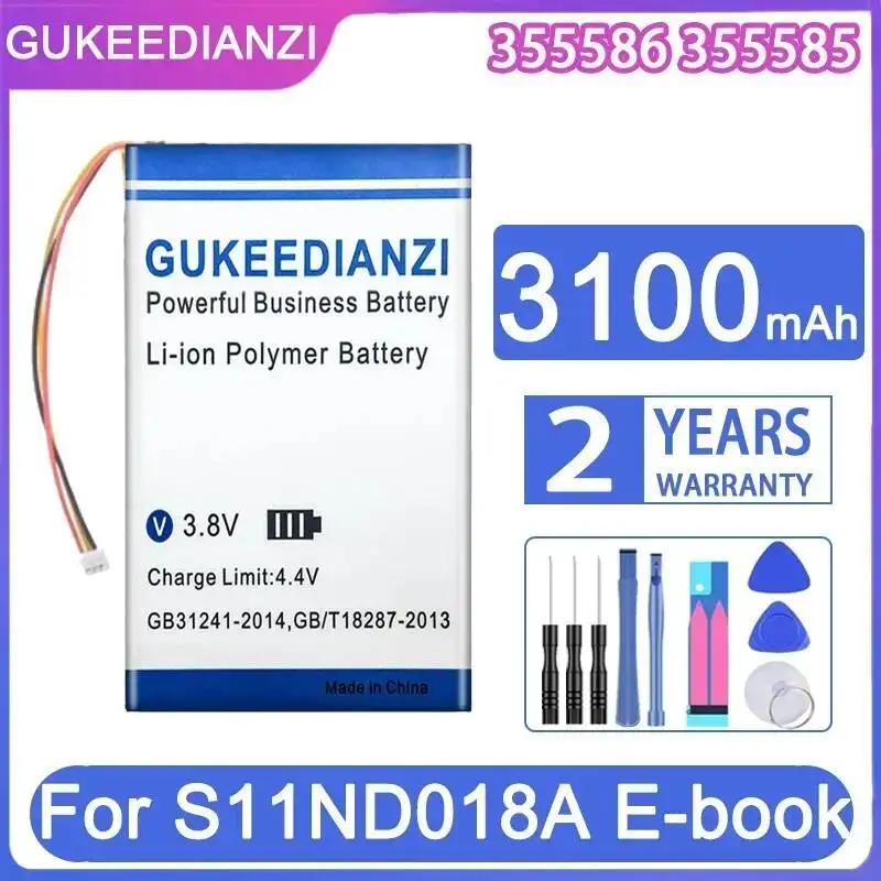 E - Book Reader Battery 3100mAh For Onyx BBA10 355585 For Psp Dvr 305585 S11ND018A E-Book 355586
E - Book Reader Battery 3100mAh For Onyx BBA10 355585 For Psp Dvr 305585 S11ND018A E-Book 355586