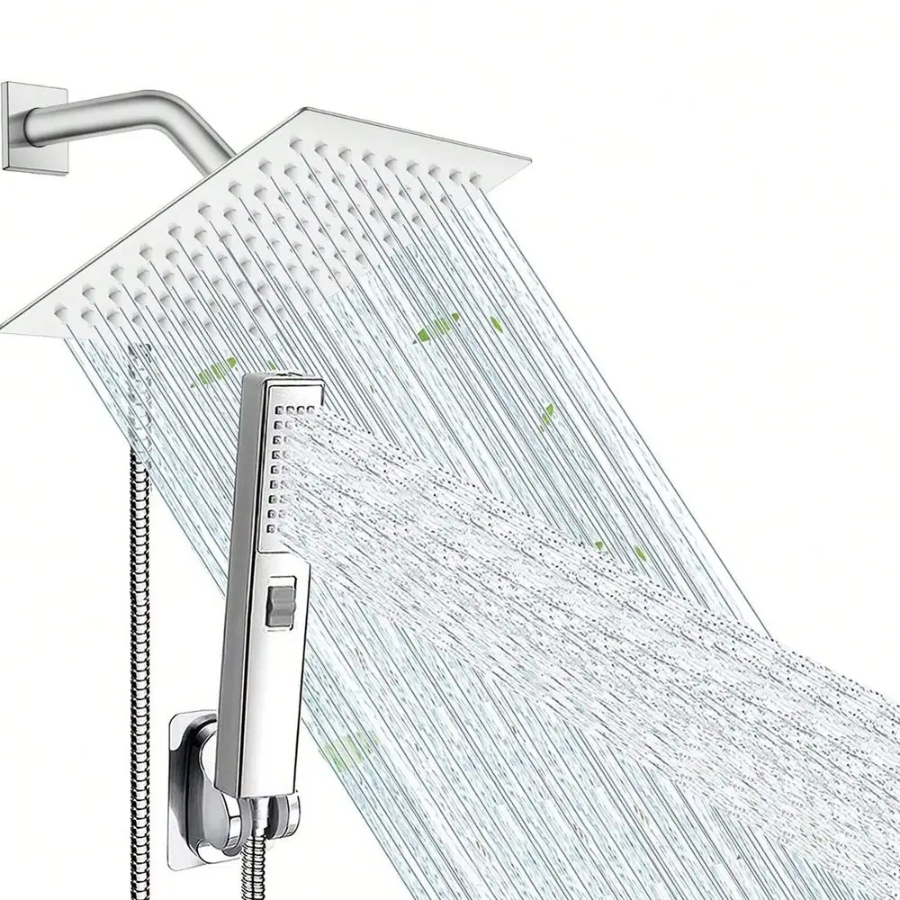 High Pressure 6 8 Rain Shower Head With TwoInOne Handhead Shower, Equipped 78 Extra Long Hose
High Pressure 6 8 Rain Shower Head With TwoInOne Handhead Shower, Equipped 78 Extra Long Hose