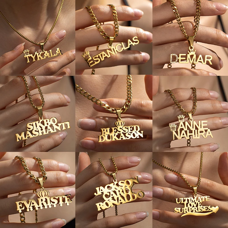 Nextvance Personalized Custom Name Necklace For Men Women Stainless Steel Nameplate Detachable Big Pendant Jewelry Gifts
Nextvance Personalized Custom Name Necklace For Men Women Stainless Steel Nameplate Detachable Big Pendant Jewelry Gifts