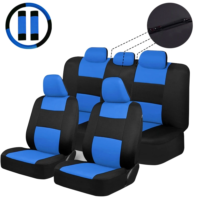 Universal Size Car Seat Covers Set With Steering Wheel Covers 2 Shoulder Protection Rear Seat Can Split Car Accessories Interior
Universal Size Car Seat Covers Set With Steering Wheel Covers 2 Shoulder Protection Rear Seat Can Split Car Accessories Interior