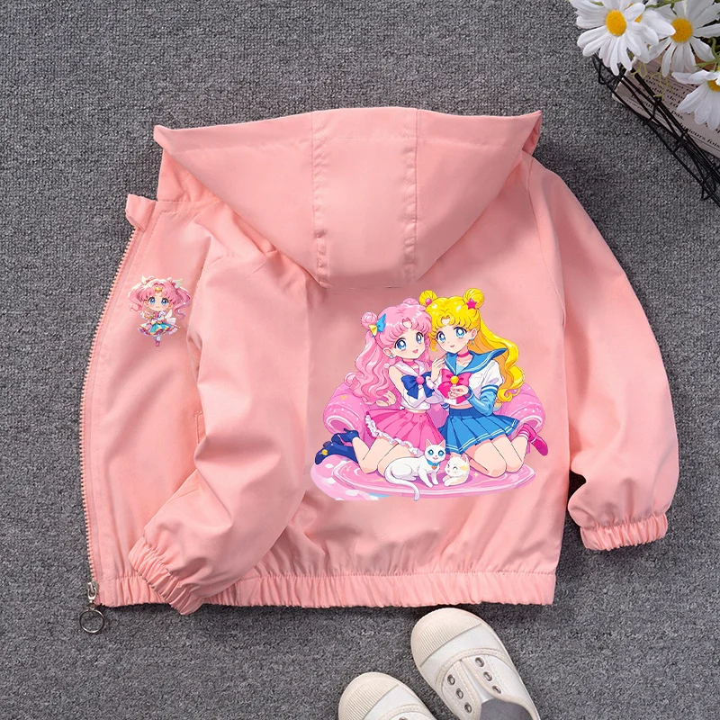 Sailor Moon Girls Fashion Spring Jackets Cartoon Anime Graphic Print Thin Coat Cute Kids Clothes Autumn Jacket Birthday Gifts
Sailor Moon Girls Fashion Spring Jackets Cartoon Anime Graphic Print Thin Coat Cute Kids Clothes Autumn Jacket Birthday Gifts