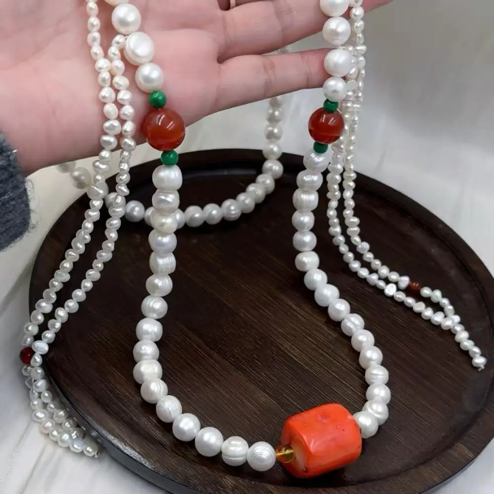 Подарок для мамы: Длинное винтажное ожерелье в китайском стиле с оранжевым кораллом и натуральным жемчугом, 80-90 см
Подарок для мамы: Длинное винтажное ожерелье в китайском стиле с оранжевым кораллом и натуральным жемчугом, 80-90 см
