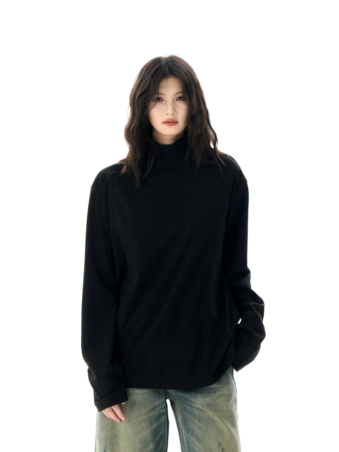 Cleanfit High Neck Long Sleeve Sweatshirt AFOEOT Autumn Winter American Style Loose Casual Unisex Base Layer Shirt
Cleanfit High Neck Long Sleeve Sweatshirt AFOEOT Autumn Winter American Style Loose Casual Unisex Base Layer Shirt