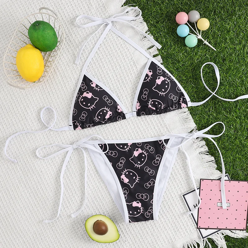 Купальник Sanrio Kuromi в стиле Y2K, милый комплект бикини с персонажами аниме, летний пляжный купальник с мягкими боковыми бретелями и трусиками, Hello Kitty
Купальник Sanrio Kuromi в стиле Y2K, милый комплект бикини с персонажами аниме, летний пляжный купальник с мягкими боковыми бретелями и трусиками, Hello Kitty
