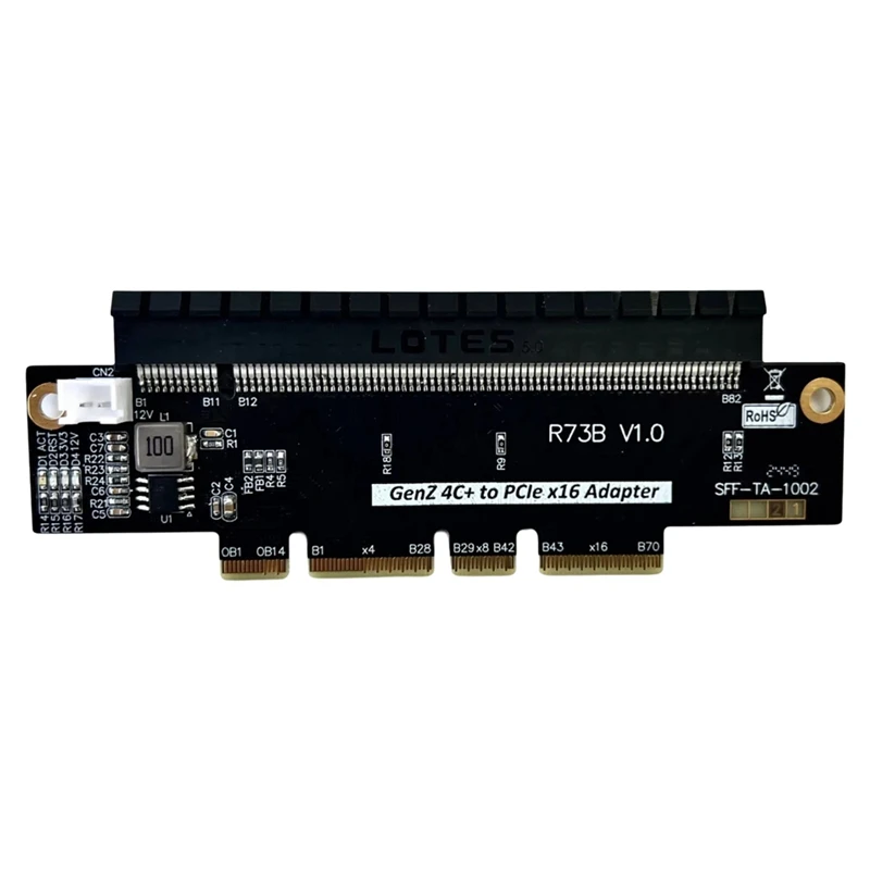 (NEW) EDSFF 4C+ To Pcie5.0 X16 Adapter Card Gen-Z 4C+ To Pcie X16 Adapter Card Support Gen5 PCI-E 5.0 512Gbps
(NEW) EDSFF 4C+ To Pcie5.0 X16 Adapter Card Gen-Z 4C+ To Pcie X16 Adapter Card Support Gen5 PCI-E 5.0 512Gbps