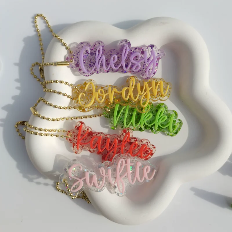 Customized Name keychain New Candy Color Acrylic English Letter Keychain for Bag Chain
Customized Name keychain New Candy Color Acrylic English Letter Keychain for Bag Chain