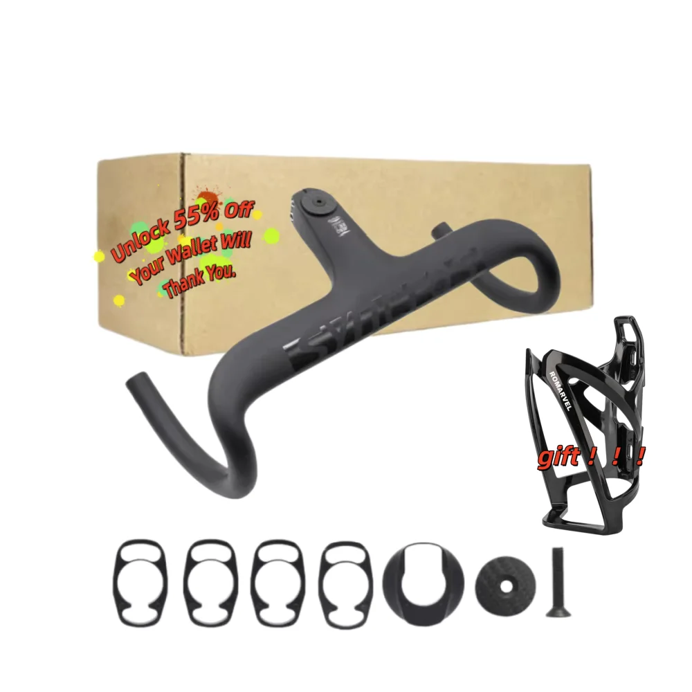 Full Carbon Fiber Road Bike Handlebar with Internal Cable Integration -10 Degrees Downward Adjustment Bicycle Parts with Spacers
Full Carbon Fiber Road Bike Handlebar with Internal Cable Integration -10 Degrees Downward Adjustment Bicycle Parts with Spacers