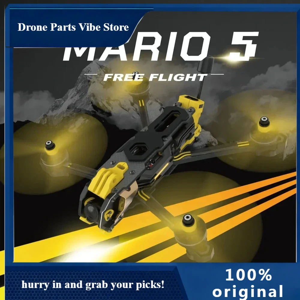FySpeedyBee Mario 5 O4 Frame Kit DC / XH Version with Carbon Fiber Plate FPV Freestyle RC Racing Drone
FySpeedyBee Mario 5 O4 Frame Kit DC / XH Version with Carbon Fiber Plate FPV Freestyle RC Racing Drone
