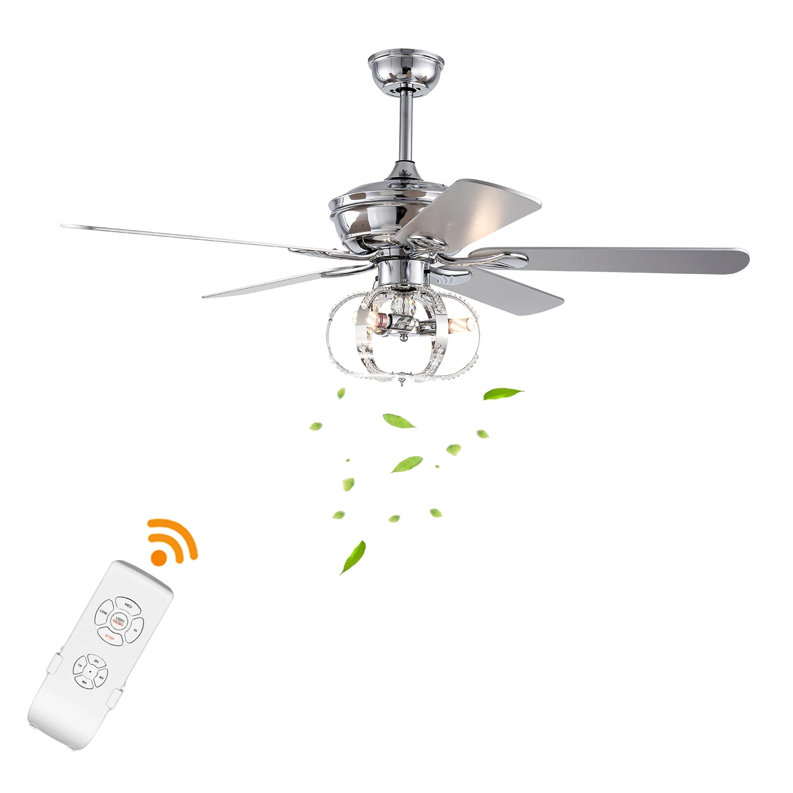 52-дюймовый современный потолочный вентилятор из нержавеющей стали с дистанционным затемнением, подвесной светильник для гостиной, столовой, спальни
52-дюймовый современный потолочный вентилятор из нержавеющей стали с дистанционным затемнением, подвесной светильник для гостиной, столовой, спальни