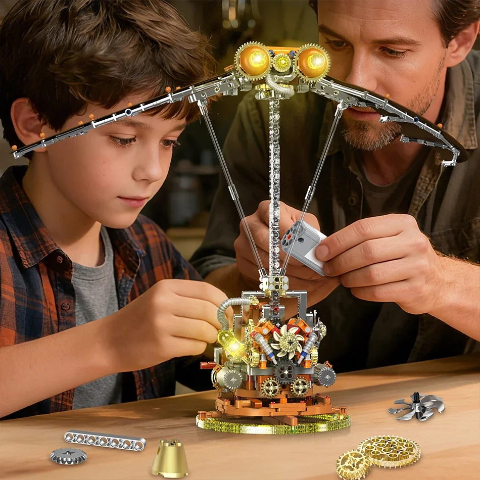 MOC 760PCS Kite Flying Machine Model Building Blocks Assembling Steampunk Mechanical Ornithopter Bricks Toys for Adult Kids Gift
MOC 760PCS Kite Flying Machine Model Building Blocks Assembling Steampunk Mechanical Ornithopter Bricks Toys for Adult Kids Gift
