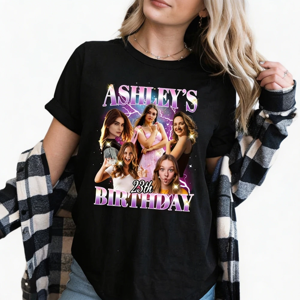 Custom Photo Face Collage Tee For 40th Birthday Vintage 90s Shirt Bootleg Style Birthday Photo Shirt For Men Women Gift
Custom Photo Face Collage Tee For 40th Birthday Vintage 90s Shirt Bootleg Style Birthday Photo Shirt For Men Women Gift