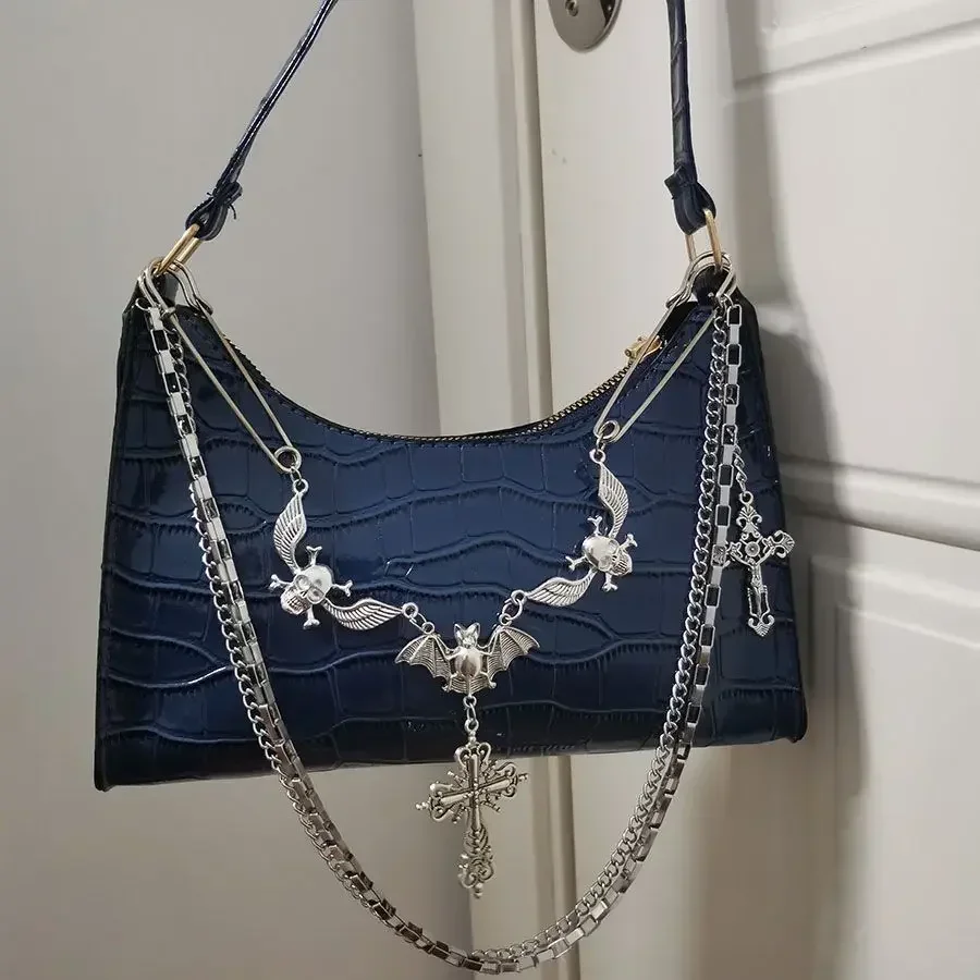 Y2K Harajuku Women's Bag 2026 Trend Gothic Skull Chains Handbags Female High Street Punk Cross Ladies Shoulder Bags
Y2K Harajuku Women's Bag 2026 Trend Gothic Skull Chains Handbags Female High Street Punk Cross Ladies Shoulder Bags
