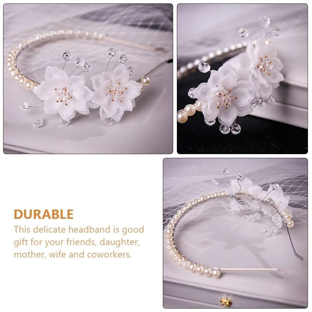 Pearl Flower Headband Delicate Bridal Hairband Elegant Wedding Decorative Headband Ornament for Women and Girls
Pearl Flower Headband Delicate Bridal Hairband Elegant Wedding Decorative Headband Ornament for Women and Girls