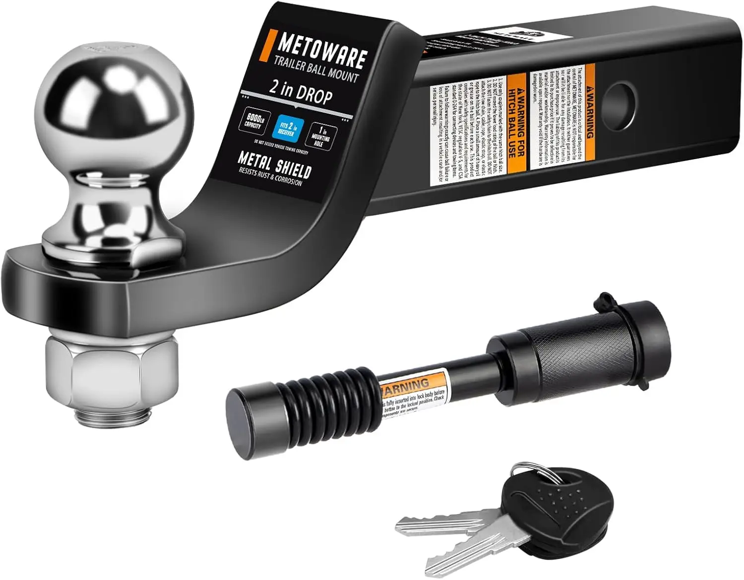 Trailer Hitch Ball Mount, 2" Drop Hitch with 2" Ball, 6,000 lbs GTW for 2" Receiver Truck SUV Boat RV, Solid Steel Towing Kit
Trailer Hitch Ball Mount, 2" Drop Hitch with 2" Ball, 6,000 lbs GTW for 2" Receiver Truck SUV Boat RV, Solid Steel Towing Kit