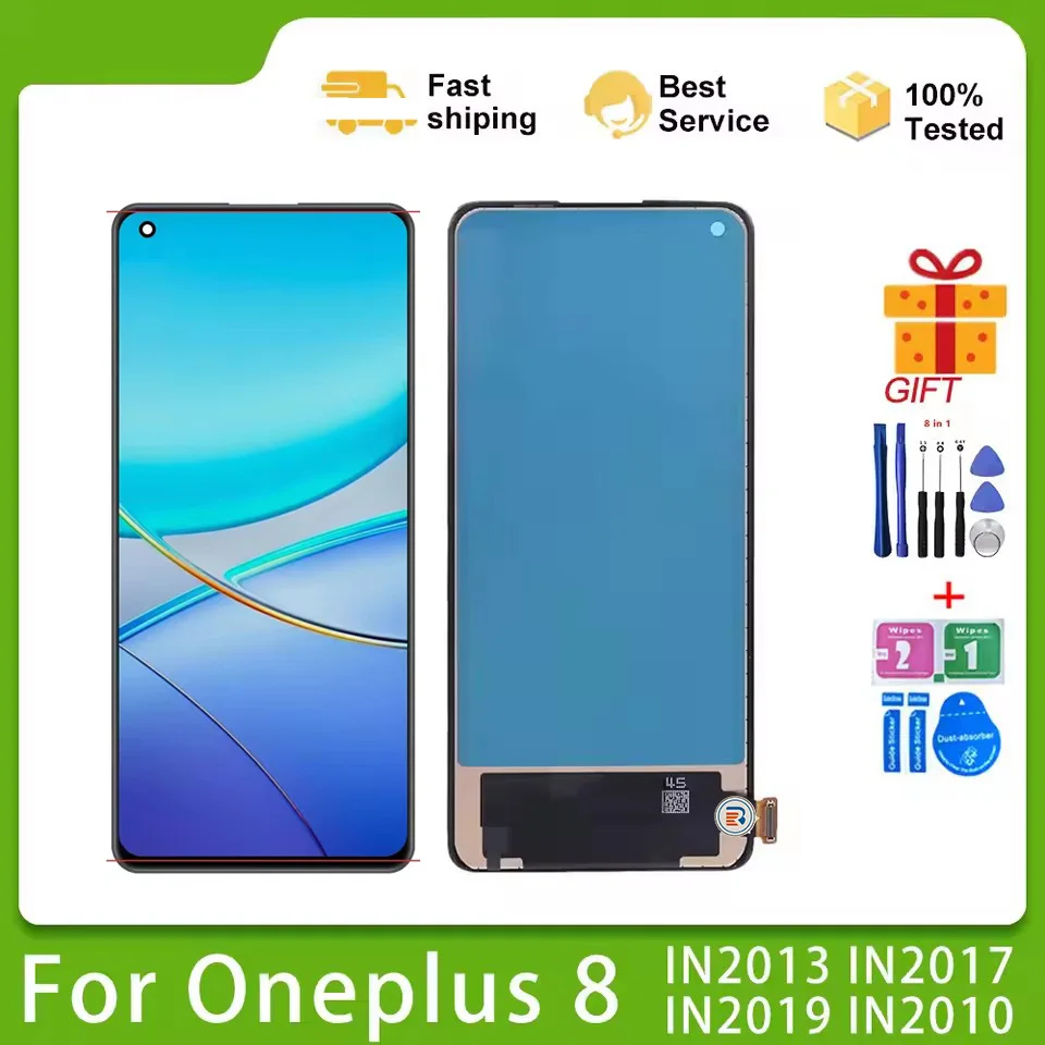 AAA+ 6.55" For OnePlus 8 LCD Display Touch Screen Digitizer For 1+8 IN2013 IN2017 IN2019 IN2010 LCD Display Replacement tested
AAA+ 6.55" For OnePlus 8 LCD Display Touch Screen Digitizer For 1+8 IN2013 IN2017 IN2019 IN2010 LCD Display Replacement tested