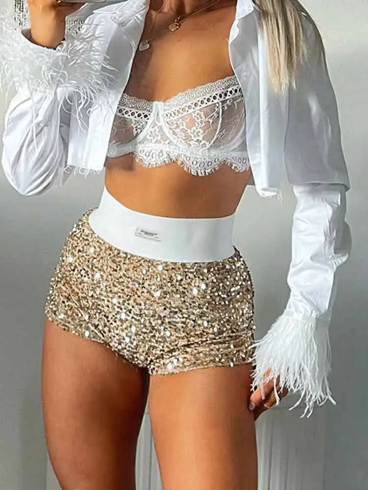 High Waist Slim Fit Sequin Shorts Sexy Spicy Girl Style Casual Pants Polyester Composite Fabric Body Shape Flattering
High Waist Slim Fit Sequin Shorts Sexy Spicy Girl Style Casual Pants Polyester Composite Fabric Body Shape Flattering