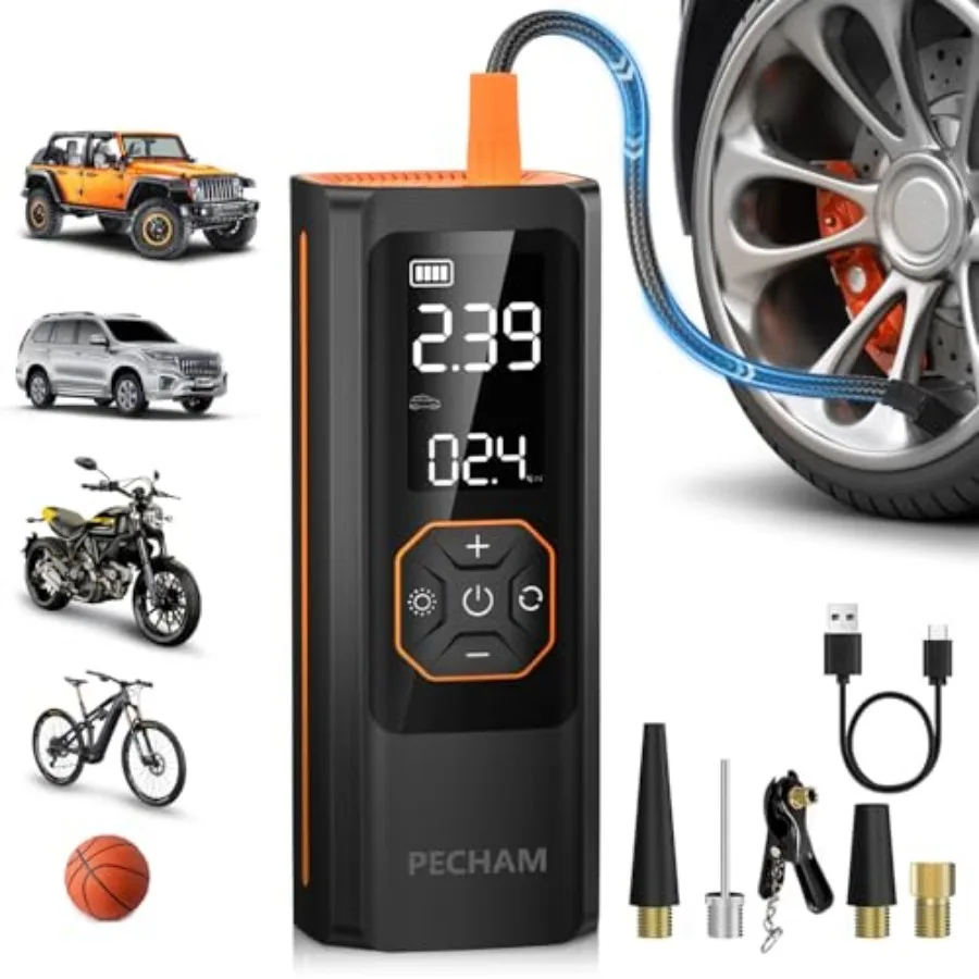 Tire Inflator Portable Air CompressorUSB 5V 20000mAh Battery 160PSI Cordless Tire Pump Electric Air Pump for Car Tires Fits Car
Tire Inflator Portable Air CompressorUSB 5V 20000mAh Battery 160PSI Cordless Tire Pump Electric Air Pump for Car Tires Fits Car