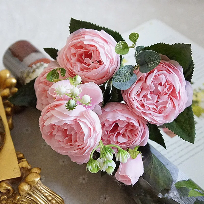 30cm Silk Peony Bouquet Artificial Flowers 5 Heads Bride Wedding Home Decoration Fake Flowers Faux Cheap Fake Plants
30cm Silk Peony Bouquet Artificial Flowers 5 Heads Bride Wedding Home Decoration Fake Flowers Faux Cheap Fake Plants