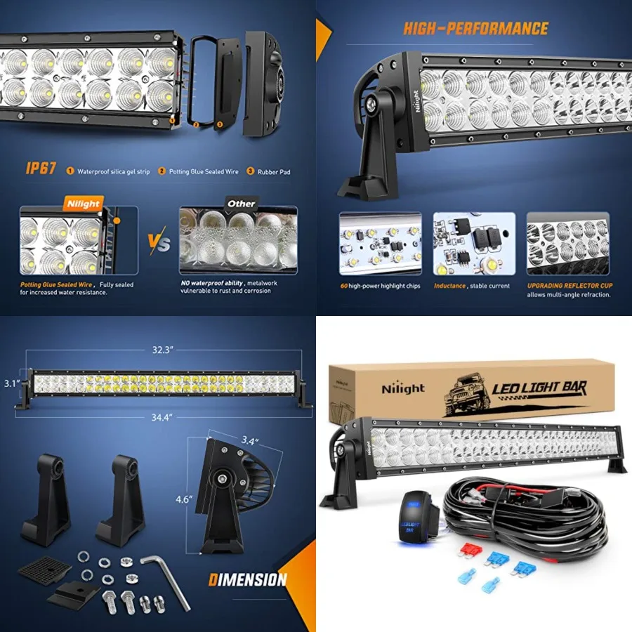 LED Spot Flood Combo Led Off Road s 12V 5Pin Rocker Switch LED Wiring Harness Kit, 2 Years Warranty ZH079,Clear, White
LED Spot Flood Combo Led Off Road s 12V 5Pin Rocker Switch LED Wiring Harness Kit, 2 Years Warranty ZH079,Clear, White