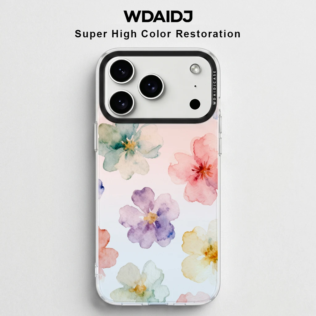 Soft Watercolor Floral Print On Pink Blue Gradient Phone Case For iPhone 17 16 15 14 13 Delicate Pastel Anti Drop Clear Cover
Soft Watercolor Floral Print On Pink Blue Gradient Phone Case For iPhone 17 16 15 14 13 Delicate Pastel Anti Drop Clear Cover