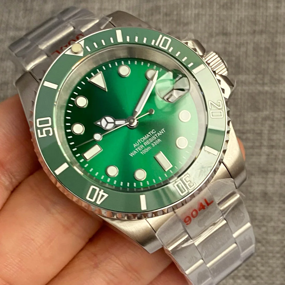 40mm Tandorio Forest Green Luminous Dial With Green Ceramic Bezel NH35A Movement Diving Watch for Mens 200m waterproof
40mm Tandorio Forest Green Luminous Dial With Green Ceramic Bezel NH35A Movement Diving Watch for Mens 200m waterproof
