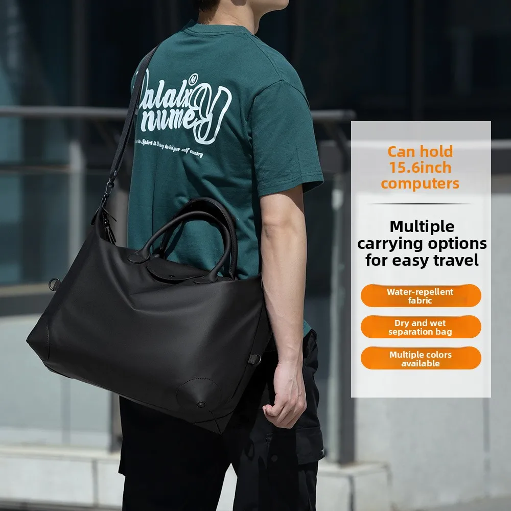 Europe and the new portable travel bag simple tote bag outdoor sports fitness bag large capacity slung commuter bag.
Europe and the new portable travel bag simple tote bag outdoor sports fitness bag large capacity slung commuter bag.