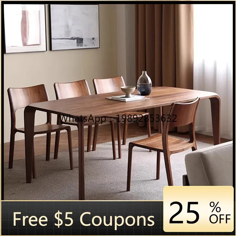 HYS black walnut dining table rectangular simple household solid wood Mochizuki dining table log desk
HYS black walnut dining table rectangular simple household solid wood Mochizuki dining table log desk