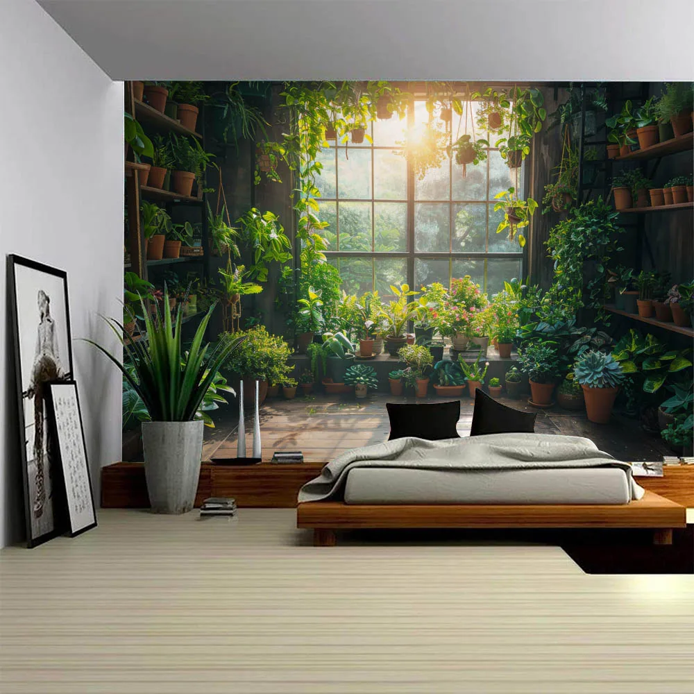 Green plant wall tapestry window bookshelf wall hanging living room tea room live broadcast home decoration embellishment fabric
Green plant wall tapestry window bookshelf wall hanging living room tea room live broadcast home decoration embellishment fabric