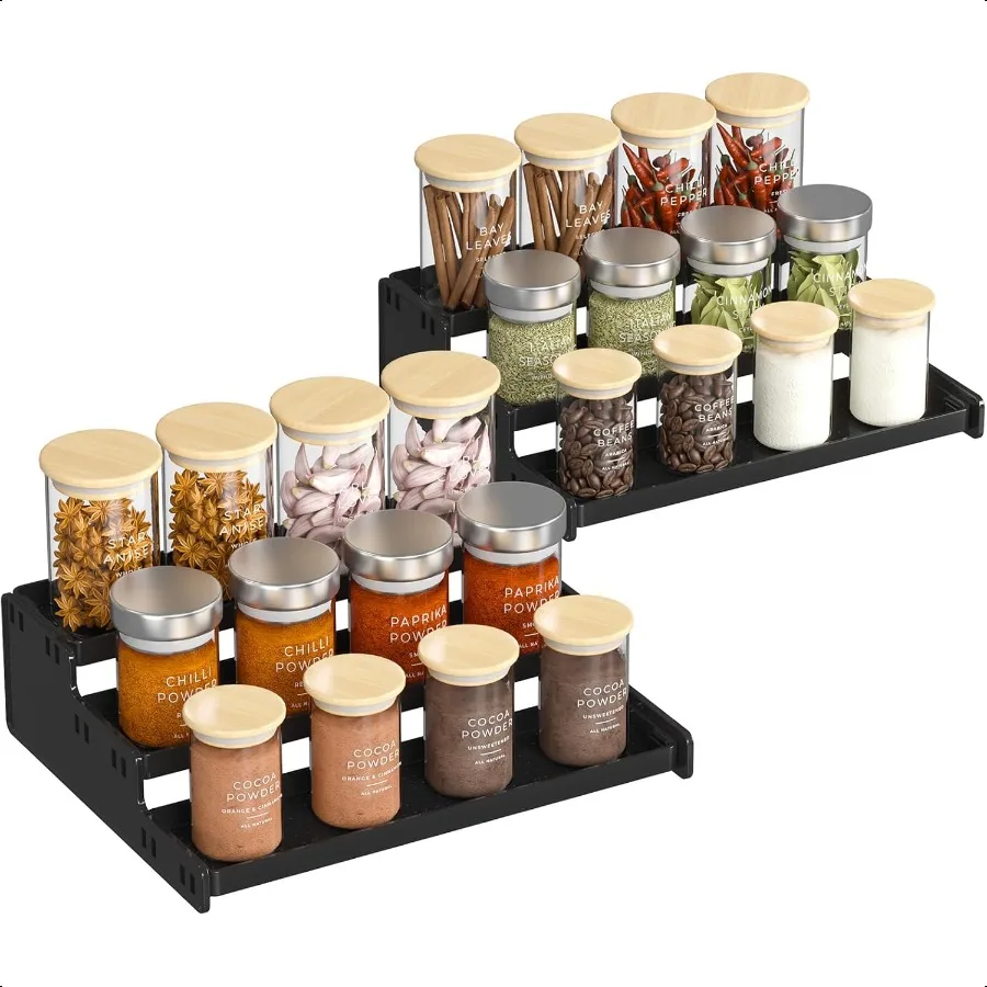 Plastic 3Tier Spice Rack Black Spice Organization for Cabinet Counter Organizer Shelf for Condiment Seasoning Liquor Medicine B
Plastic 3Tier Spice Rack Black Spice Organization for Cabinet Counter Organizer Shelf for Condiment Seasoning Liquor Medicine B