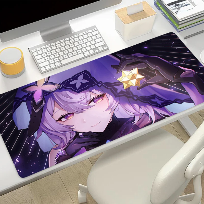 Gaming Mouse Pad with Anti-slip Base and Stitched Edges, Purple Anime Girl with Golden Star Print Desk Mat for PC Laptop Gaming
Gaming Mouse Pad with Anti-slip Base and Stitched Edges, Purple Anime Girl with Golden Star Print Desk Mat for PC Laptop Gaming