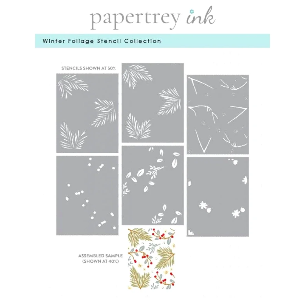 Christmas Winter Foliage Stencil Collection (set of 6) New 2024 Scrapbooking for Paper Making Frames Card Craft no Stamps
Christmas Winter Foliage Stencil Collection (set of 6) New 2024 Scrapbooking for Paper Making Frames Card Craft no Stamps