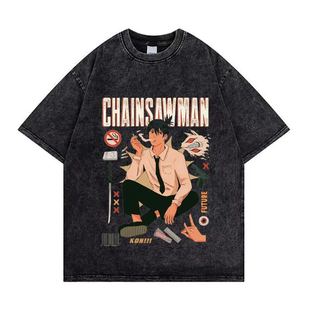 Chainsaw Man 2026 Summer Vintage Washed Cotton T Shirt Oversized Streetwear Power Blood Devil Barcode Poster Style Graphic Tee
Chainsaw Man 2026 Summer Vintage Washed Cotton T Shirt Oversized Streetwear Power Blood Devil Barcode Poster Style Graphic Tee
