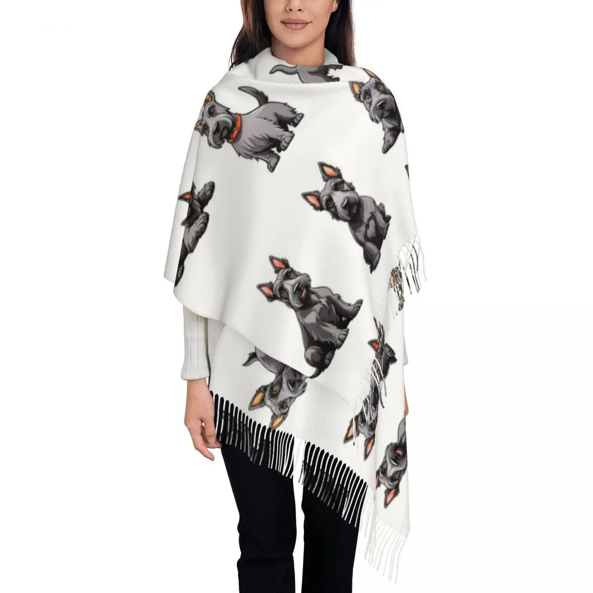 Scottish Terrier Dog Scarf Tassel Scarves for Women Soft Warm Shawls and Wraps Large Fall Winter Shawl Wrap
Scottish Terrier Dog Scarf Tassel Scarves for Women Soft Warm Shawls and Wraps Large Fall Winter Shawl Wrap